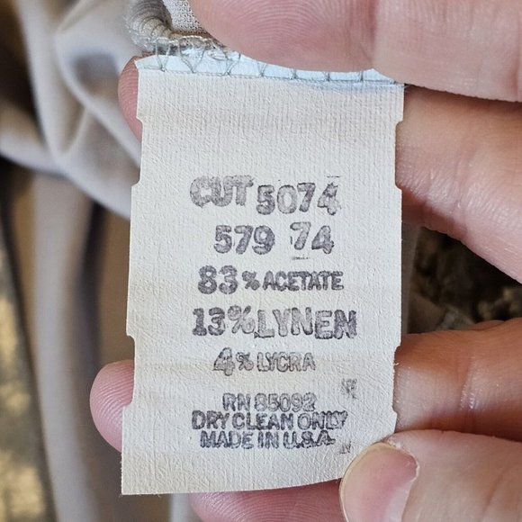 90s M Silver Velvet Skater Mini Dress Mockneck Metallic Shiny Stretchy Party - Picture 6 of 6